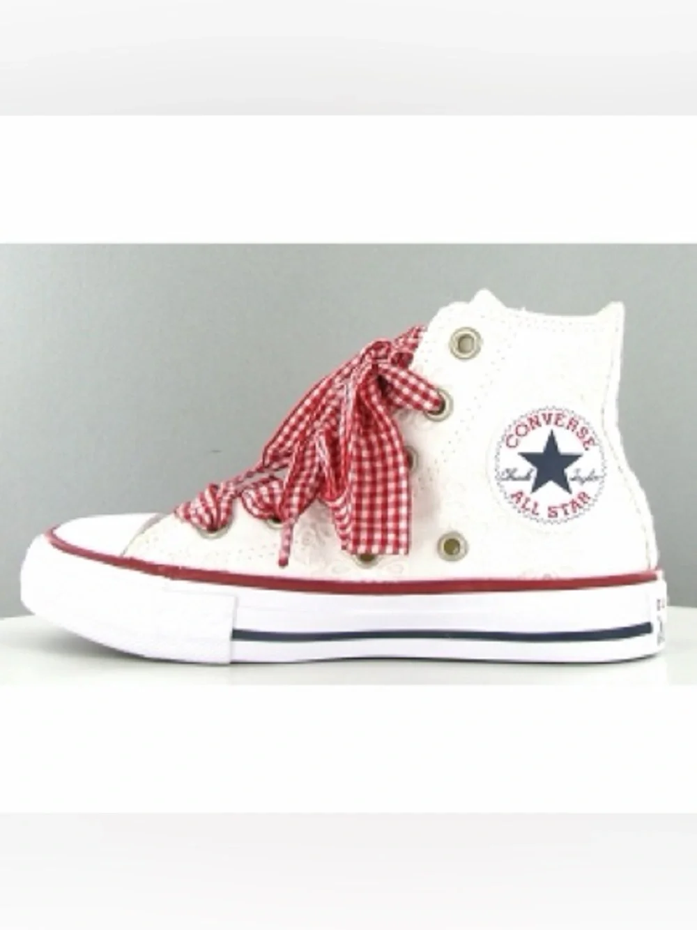 Converse Eyelet Gingham High Top Sneakers